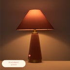 Beautiful Rose Pink Velvet Table Lamp by Drew Barrymore, 19" H