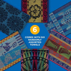 Kaufman - 6 Pack Terry Beach & Pool Towel of Assorted Colors - 30in x 60in, Beach Towels