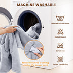 WISHEAD Electric Heated Blanket Throw Soft Flannel & Sherpa, 5 Heat Levels, 3 Hours Auto-Off Over-Heat Protection ETL Certification (50"x60", Light Gray)