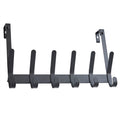 Better Homes & Gardens SnugFit Over-the-Door Hanging Hooks, 6 Double Hooks, Matte Black