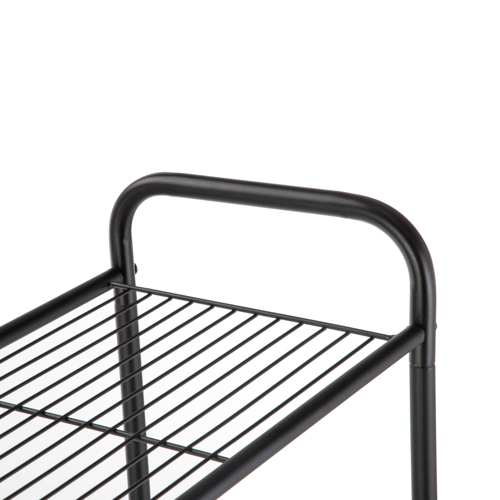 Mainstays Over-the-Toilet Steel Storage Unit with 3 Shelves and Liners, Matte Black