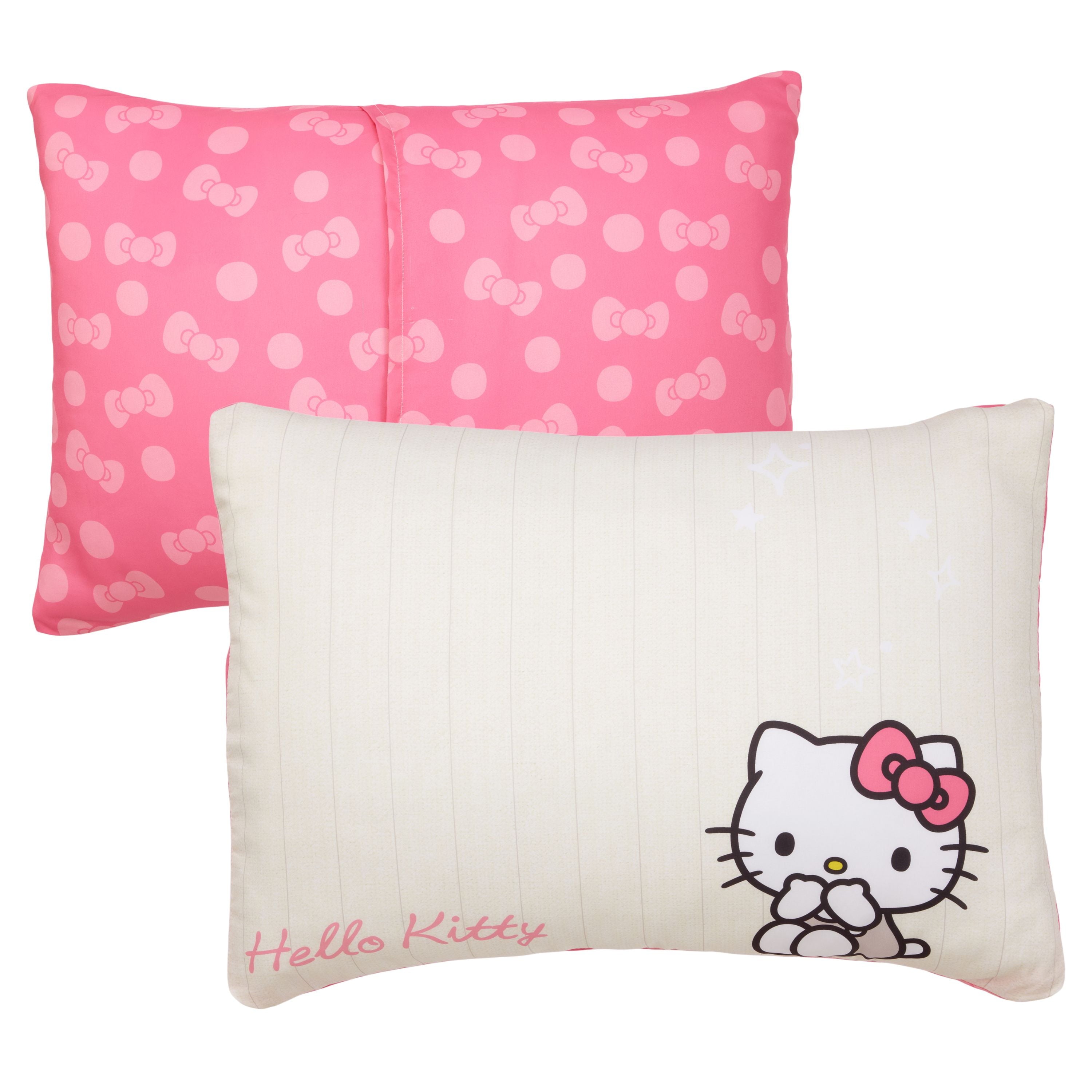 Hello Kitty Reversible Comforter and Sham Set, Twin/Full, Sanrio