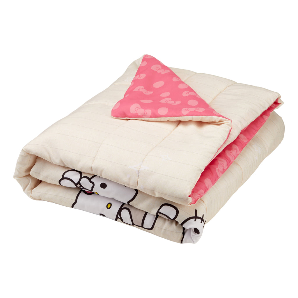Hello Kitty Reversible Comforter and Sham Set, Twin/Full, Sanrio