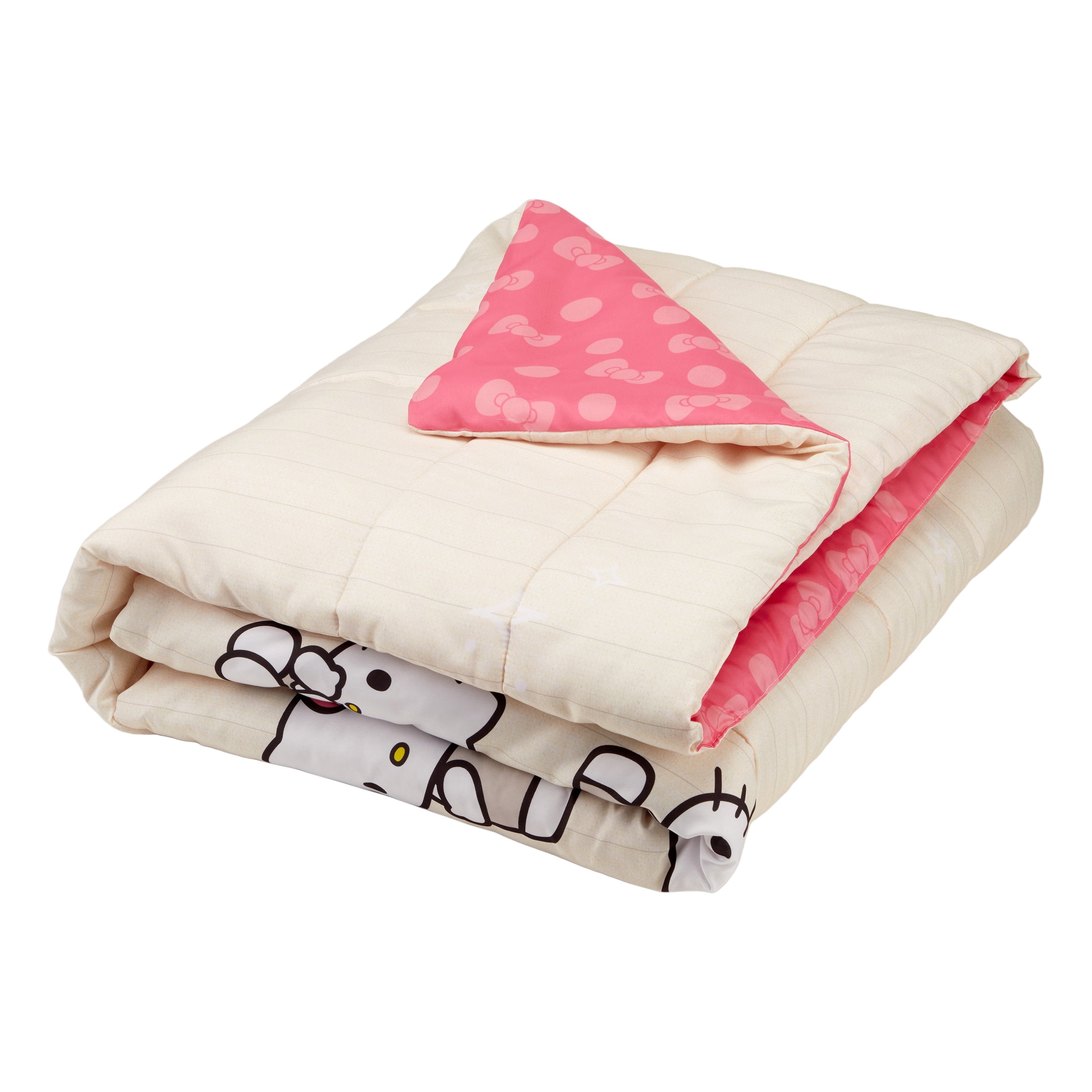 Hello Kitty Reversible Comforter and Sham Set, Twin/Full, Sanrio