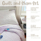 Hello Kitty and Friends Rainbow Ombre 2 Piece Quilt and Sham set, Twin/Full