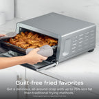 Ninja Flip Toaster Oven & Air Fryer, 8-in-1 Functionality, Storage Space, Air Fry Basket, Sheet Pan, Wire Rack & Removable Crumb Tray, SP151 Stainless