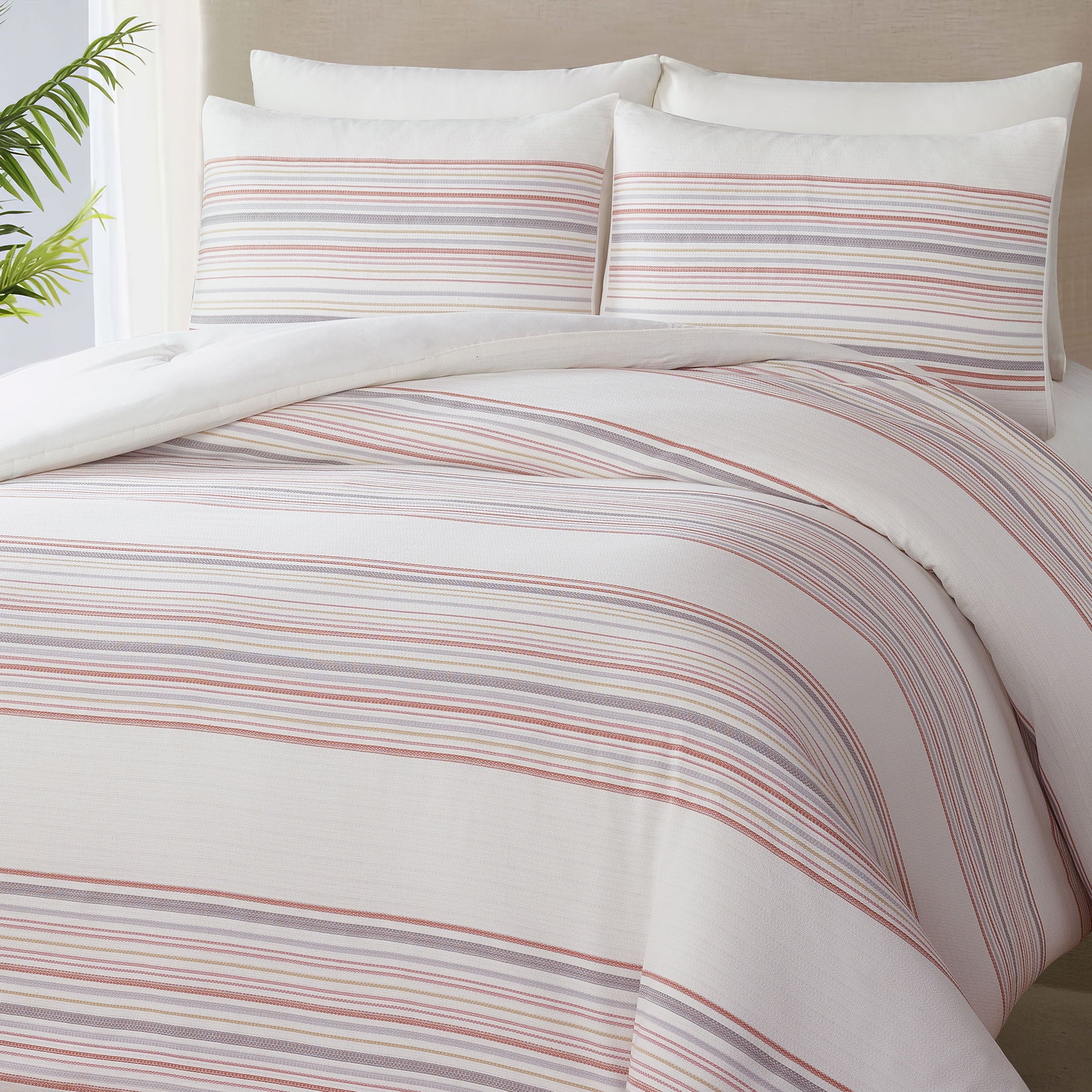 Better Homes & Gardens 3-Piece Red Yarn Dye Stripe Comforter Set, Full/Queen