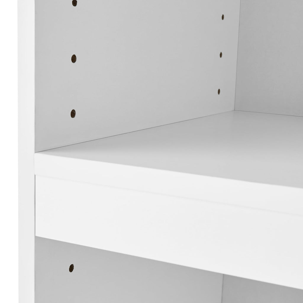 Mainstays Framed 3-Shelf Bookcase with Adjustable Shelves, White
