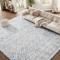 SIXHOME 5'x7' Area Rugs for Living Room Washable Rugs Boho Large Area Rug Modern Geometric Neutral Living Room Rug Carpet Soft Rugs for Bedroom Dining Room Office Home Decor Gray