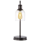 Better Homes & Gardens 20.5 in Height Bronze Metal Desk Lamp with Glass shade and USB Port, Classic Design