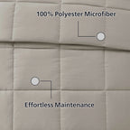Mainstays Twin/Twin XL Comforter, Down Alternative, All-Season, Stone