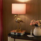 Home Decor Collection Pink Flamingo Brass Table Lamp