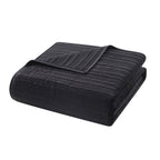 Mainstays Soft Velvet Quilt, Full/Queen, Rich Black, Soft & Cozy Bedding