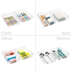 Mainstays 10-Piece Organizer Set Clear Plastic for Bathroom Storage