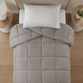 Mainstays Twin/Twin XL Comforter, Down Alternative, All-Season, Stone