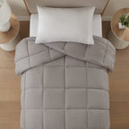 Mainstays Twin/Twin XL Comforter, Down Alternative, All-Season, Stone