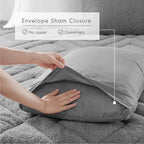 Regency Heights Twin/Twin XL Quilted Plush Comforter Set, 2-Piece Reversible Feather-Soft Dorm Bedding Sets, Textured Sherpa Comforter Bed Set for All Season, Gray