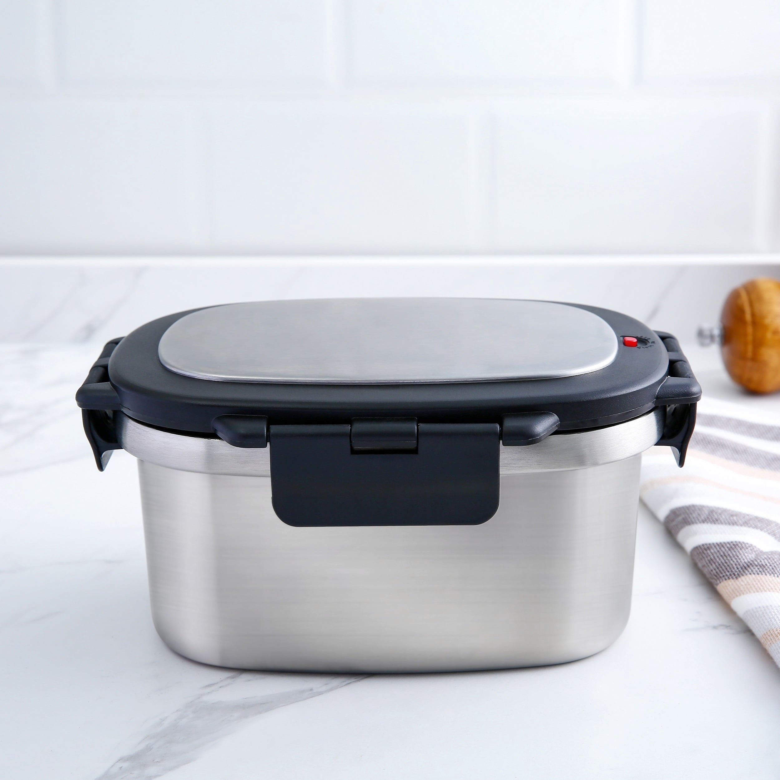 Mainstays 33 oz Insulated Stainless Steel Lunch Box Food Storage Container with Lid