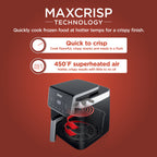 Ninja, Air Fryer, Pro XL 6-in-1 1750 Watts 6.5 Quart Max Crisp Technology Nonstick Basket AF181, Digital Display, Non-Stick, Removable Basket, Automatic Shut-Off, Black