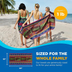 Kaufman - 6 Pack Terry Beach & Pool Towel of Assorted Colors - 30in x 60in, Beach Towels