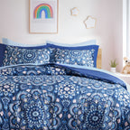 Regency Heights Queen Size Comforter Set, 9-Piece Bed in a Bag Queen, Navy Blue Bedding Comforter Set with Comforter, Flat Sheets, Fitted Sheets with Side Pockets