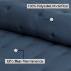 Mainstays Full/Queen Comforter Set, All-Season, 3-Piece, Navy