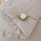 SPRINDAY Queen Comforter Set For Adult, 3 Piece Ruffle Oatmeal Comforter Sets All Season