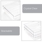 Mainstays 10-Piece Organizer Set Clear Plastic for Bathroom Storage