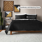 Mainstays Soft Velvet Quilt, Full/Queen, Rich Black, Soft & Cozy Bedding