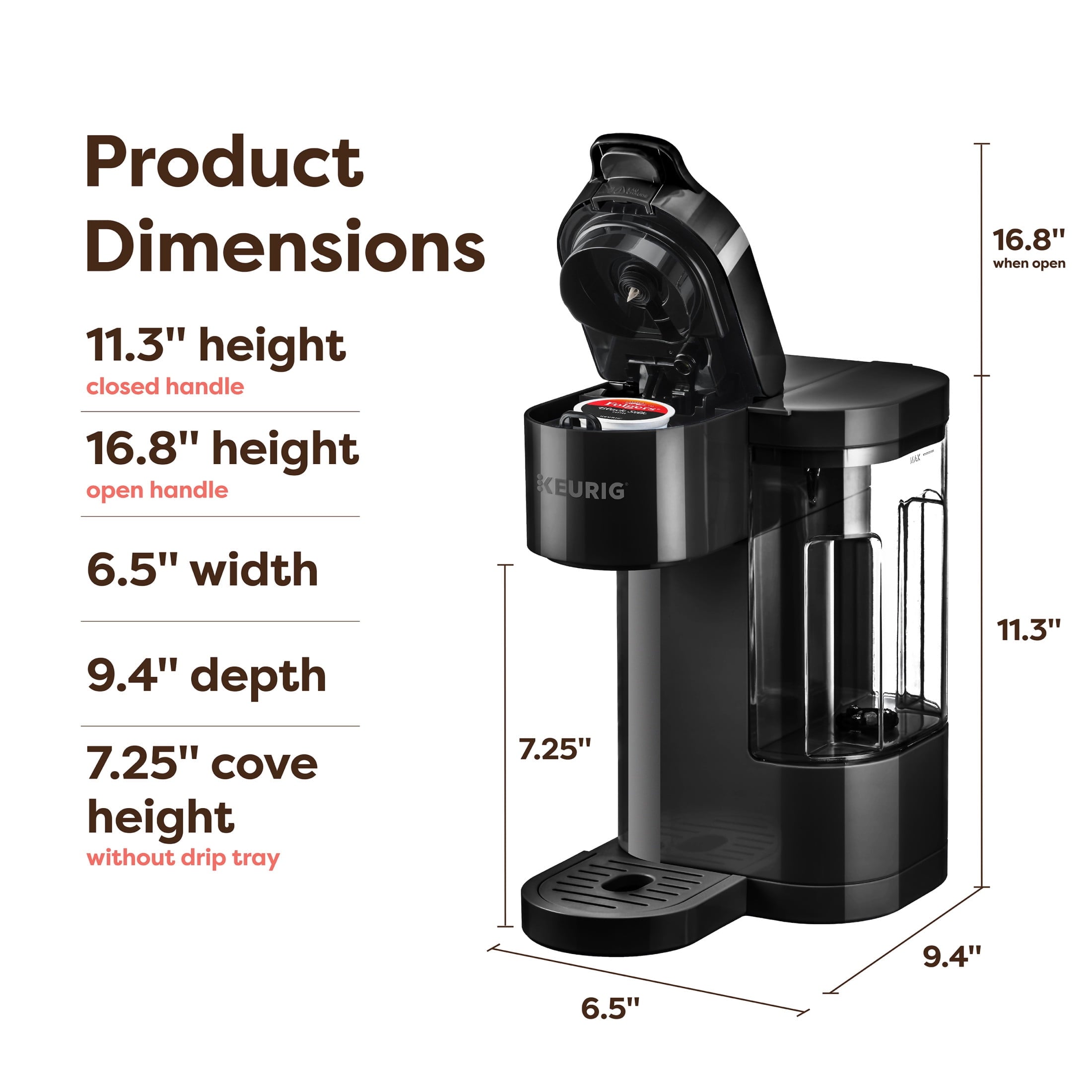 Keurig K-Express Essentials Black Single-Serve K-Cup Pod Coffee Maker