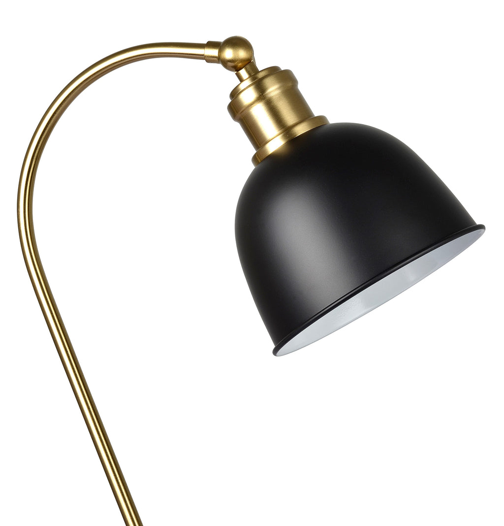 Better Homes & Gardens 18" Black and Gold Desk Lamp, Modern Design