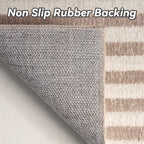 VUNATE 8'x10' Area Rugs for Living Room Jacquard Textured Modern Rugs Soft Geometric Rug for Bedroom Mid Century Washable Rug Non-Slip Bohemian Carpet Perfect for Dining Room Office Beige