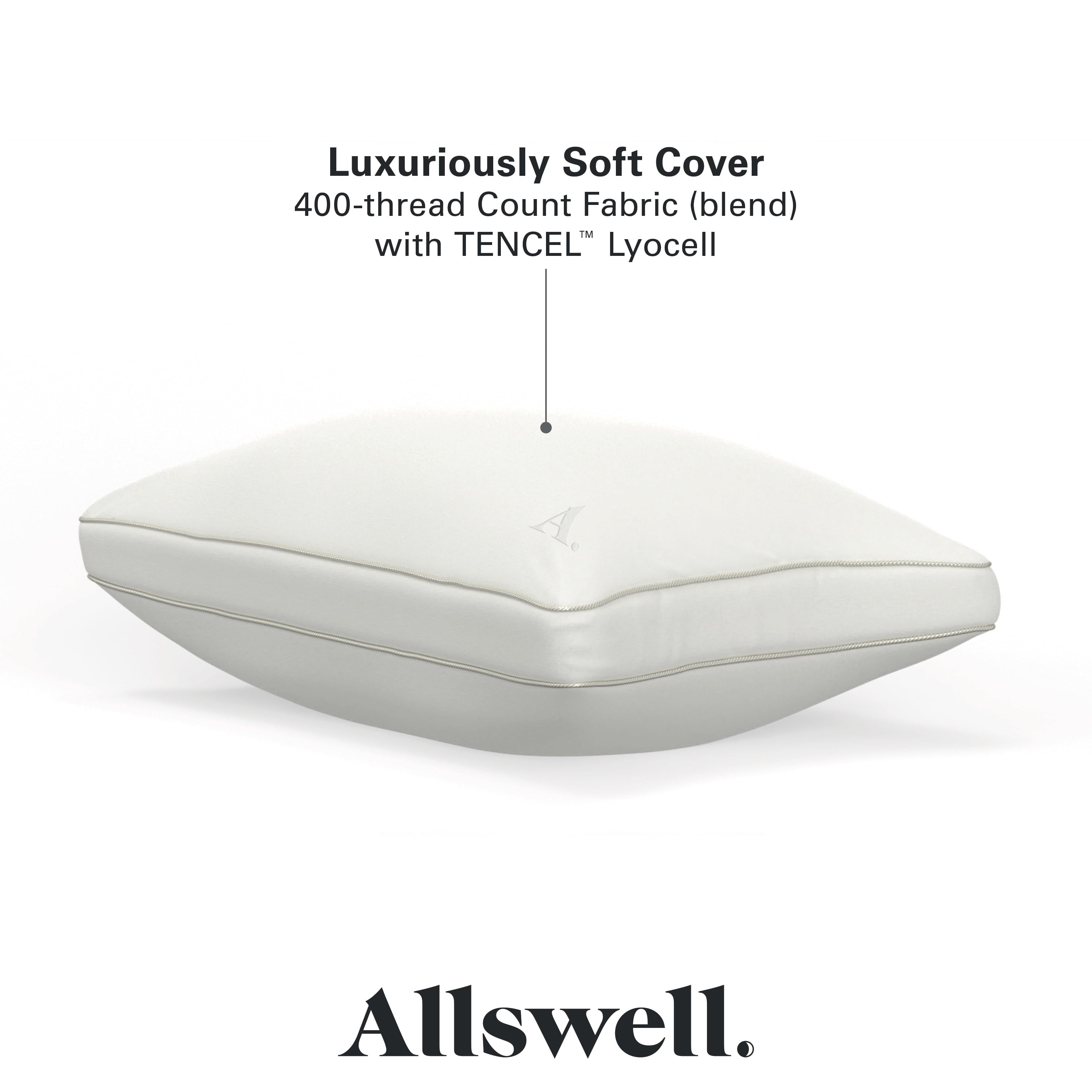 Allswell Down Alternative Bed Pillows, Standard/Queen - Firm, All Positions (2 Count)