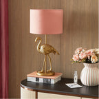 Home Decor Collection Pink Flamingo Brass Table Lamp