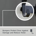 Better Homes & Gardens SnugFit Over-the-Door Hanging Hooks, 6 Double Hooks, Matte Black