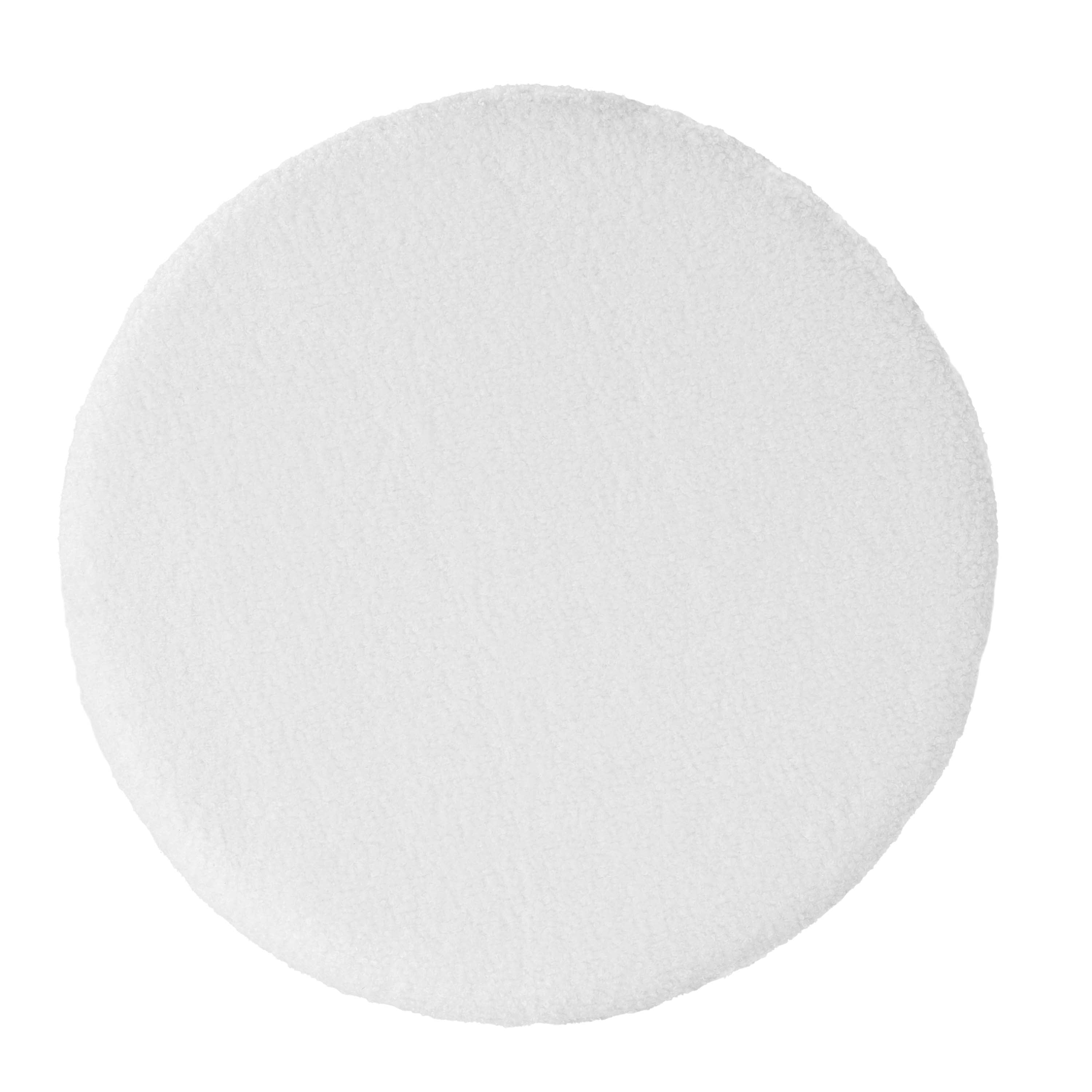 Mainstays Modern Dowel Ottoman, Cream Boucle