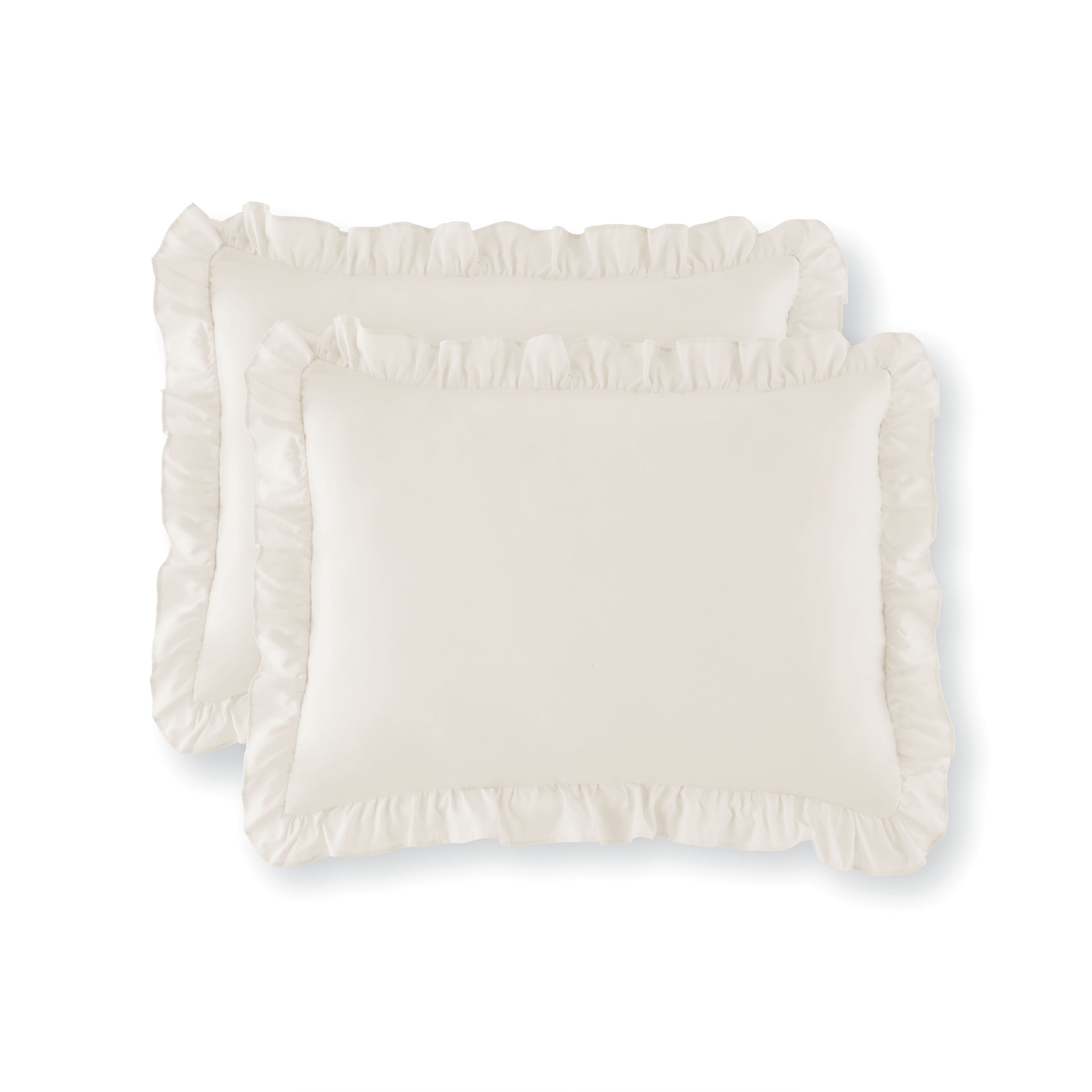 Mainstays All in One Reversible Comforter and Sheet set- 11 Piece, Queen, Cream Ruffle