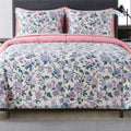 Mainstays 7-Piece Reversible Bed in a Bag with Laundry Tote, Purple Floral, Queen