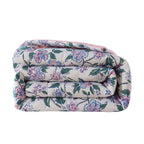 Mainstays 7-Piece Reversible Bed in a Bag with Laundry Tote, Purple Floral, Queen