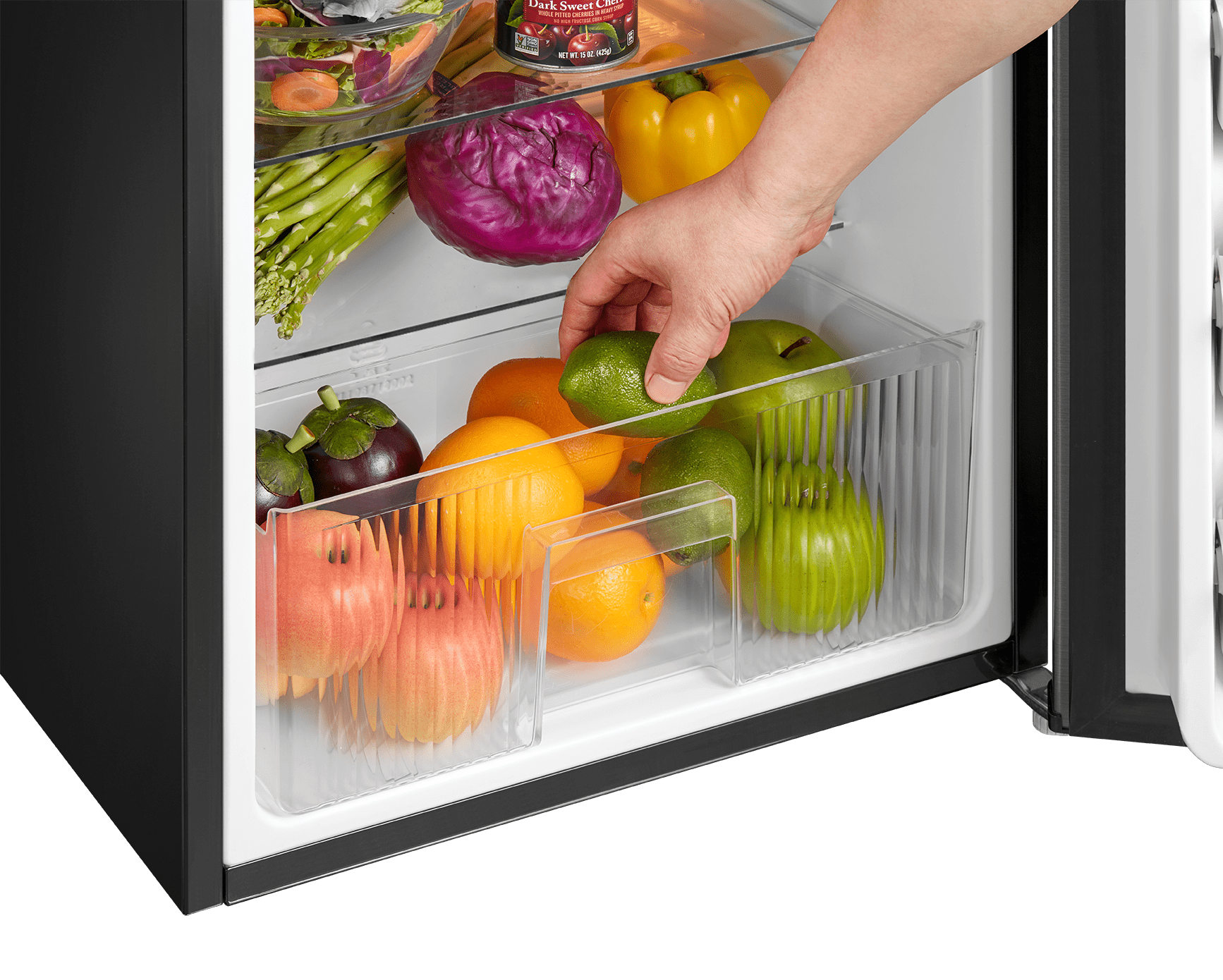Mainstays 3.2 Cu Ft 2-Door Compact Refrigerator with Freezer, Stainless Steel, Mini Fridge for Dorm, Apartment & Office