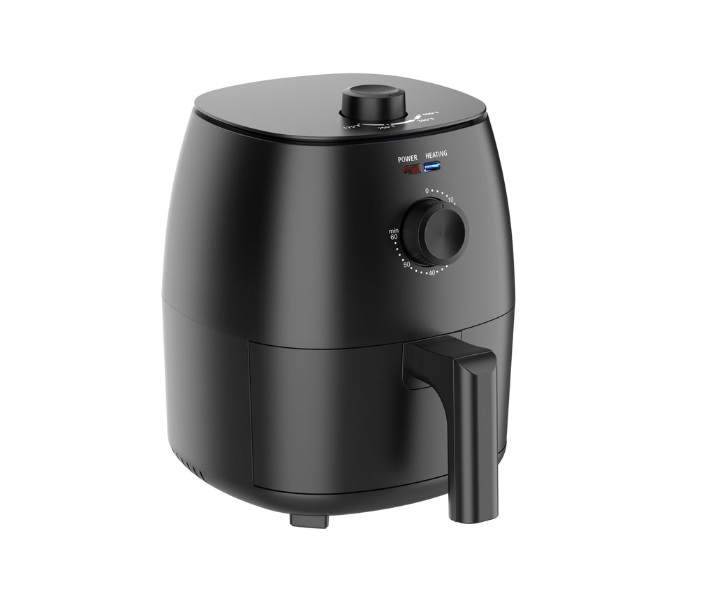 Mainstays 2.2 Qt Air Fryer in Arctic Black with Non-Stick Basket