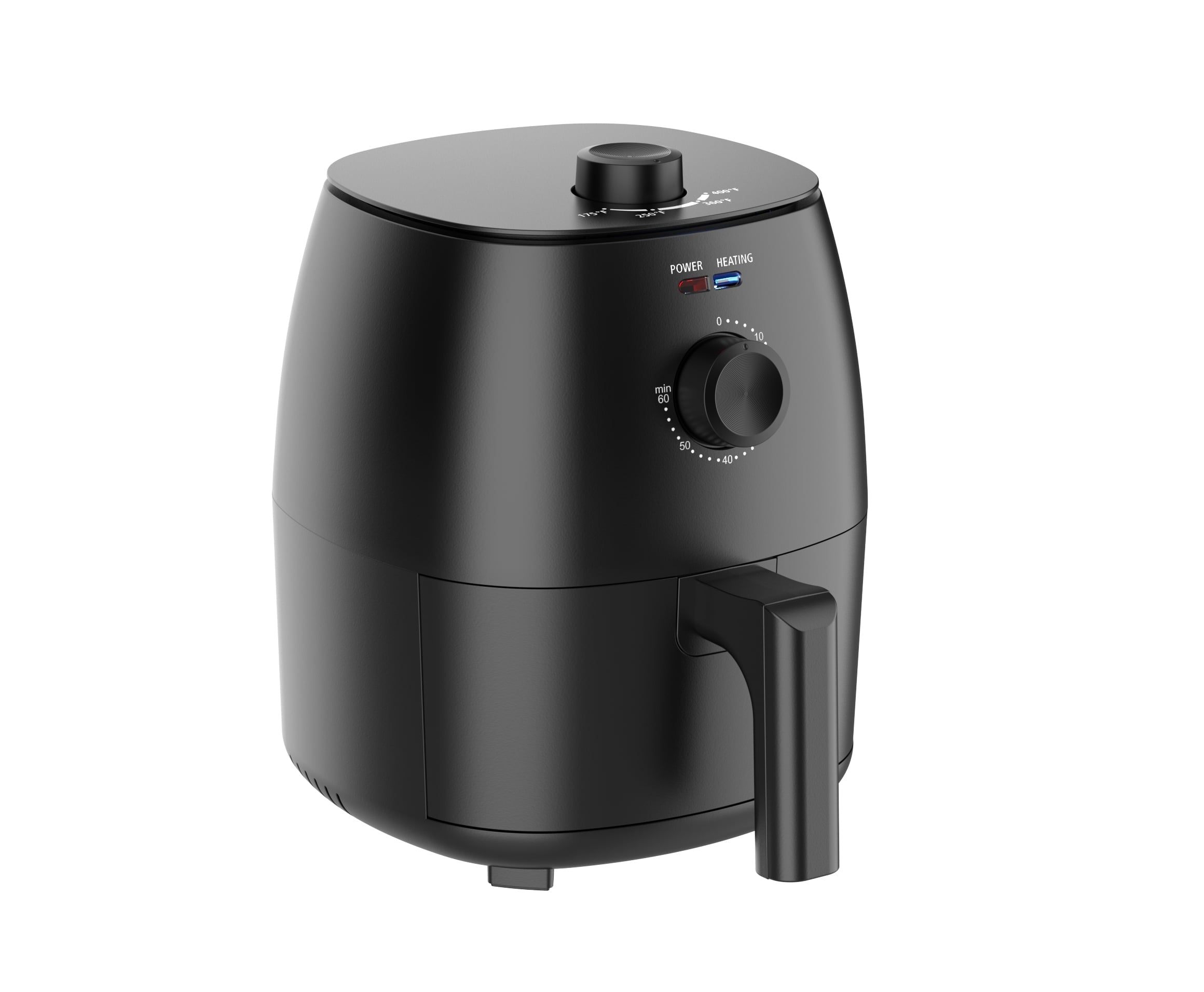 Mainstays 2.2 Qt Air Fryer in Arctic Black with Non-Stick Basket