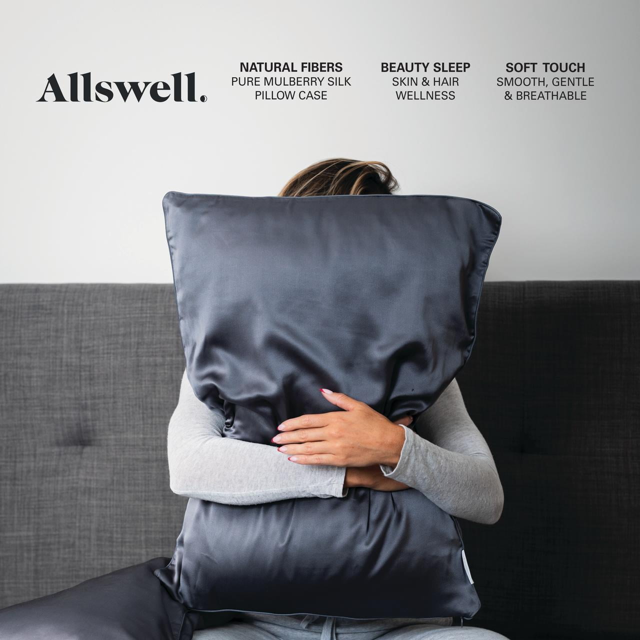 Allswell Dream Restore Silk Pillow Protector with Zipper Closing
