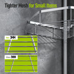 LazySpin 4-Tier Corner Shower Caddy Tension Pole, Fits 37.8”-124”, Silver