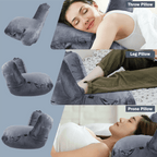 VAVSEA Reading Pillow, Extra Large 31" Backrest Pillow with Arms, Back Pillow with Detachable Neck Roll, 4 Pockets for Watching TV, Bed Rest, Reading, Gaming
