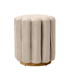 Better Homes & Gardens Lillian Velvet Tufted Ottoman, Beige