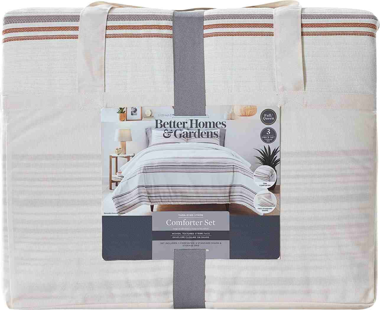 Better Homes & Gardens 3-Piece Red Yarn Dye Stripe Comforter Set, Full/Queen