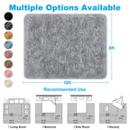 Nefoso Shag Area Rug, 8ft x 10ft Soft Fluffy Area Rugs for Living Room Bedroom Decor Carpet, Light Gray
