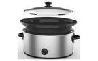 Mainstays 6 Quart Oval Slow Cooker, with Stainless Steel Finish and Glass Lid