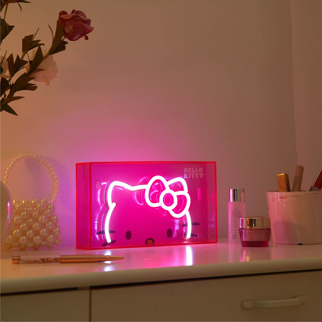Hello Kitty 9" W x 5" H Acrylic LED Neon Box Light